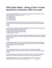 PADI Open Water Diver Exam: Questions and Answers for Certification Success