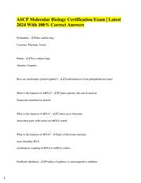 ASCP Molecular Biology Exam Prep: Nucleic Acids, PCR & Hybridization
