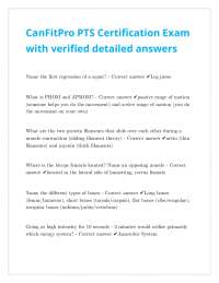 CanFitPro PTS Exam Q&A: Comprehensive Certification Study Guide