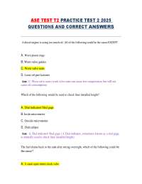 ASE Test T2 Practice Test 2 – Diesel Engines (2025) – Questions and Correct Answers