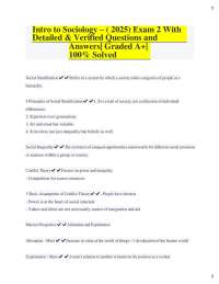 Social Stratification and Inequality: Exam Questions and Answers