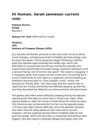 Patient Case: Evaluation of Mood Changes and Sleeplessness