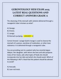 Gerontology Exam Prep: Questions and Answers for Healthcare Professionals