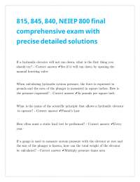 815, 845, 840, NEIEP 800 final comprehensive exam (920 questions) with precise answers