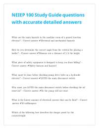 NEIEP 100 Study Guide questions with accurate detailed answers