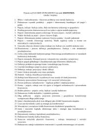 Tezy egzaminacyjne ekonomia II stopnia