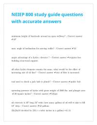 NEIEP 800 study guide questions with accurate answers