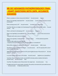 NR 507 Advanced Pathophysiology – Final EDAPT Assessment – Chamberlain University