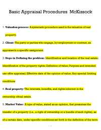 Basic Appraisal Procedures - McKissock