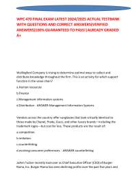 WPC 470 FINAL EXAM LATEST 2024/2025 ACTUAL TESTBANK WITH QUESTIONS AND CORRECT ANSWERS
