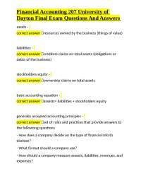 Financial Accounting Exam Q&A: Key Principles and Concepts