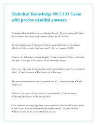 NCCCO Crane Operator Certification: Technical Exam Q&A