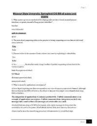 Missouri State University, Springfield CIS 560 all quizes and exams