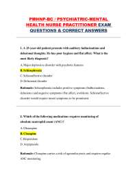 PMHNP-BC Exam Prep: Psychiatric-Mental Health Nurse Practitioner Questions & Answers