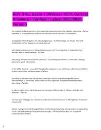 Advertising Principles Exam 1 Review: Key Concepts and Questions