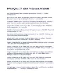PADI Quiz 3A With Accurate Answers