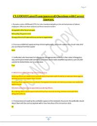 CLGOO1O Latest Exam (answered) Questions with Correct Answers.