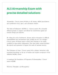 Airmanship Exam with Detailed Solutions: Air Force Core Values and Ethics