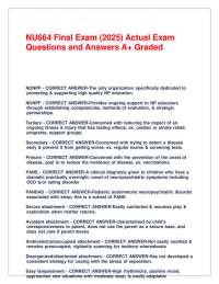 NU664 Nursing Final Exam: Questions and Answers for Exam Prep