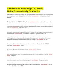 ATP Written Exam Study Guide: Aviation Regulations and Flight Operations