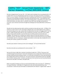 CASPer TEST | Actual Exam Questions | 100%  Correct Answers | Verified 2025/2026 Version