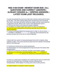 NSG 4100 EXAM 1 NEWEST EXAM 2025 | ALL QUESTIONS AND CORRECT ANSWERS | ALREADY GRADED A+