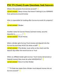 PSI TN Real Estate Exam Q&A: Key Concepts and Legal Principles