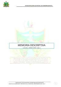 memoria descriptiva arquitectura