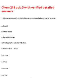 Chirality and Stereochemistry Quiz: Practice Questions and Answers