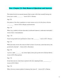 Hair Removal Techniques: Chapter 22 Q&A for Cosmetology Students