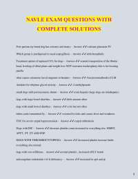 NAVLE Exam Practice Questions and Solutions for Veterinary Medicine