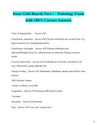 Pathology Exam Review: Degeneration, Growth, and Diseases