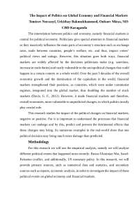 Influence of politics on financial markets