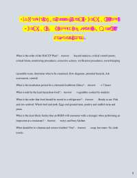 Food Safety Test Questions and Answers 2024: HACCP and Prevention