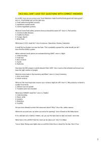Taco Bell Shift Lead: Test Questions and Answers
