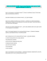 Marine Division Study Guide: Exam Q&A 2024/2025