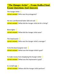 Kafka's 'The Hunger Artist': Exam Q&A for Literary Analysis