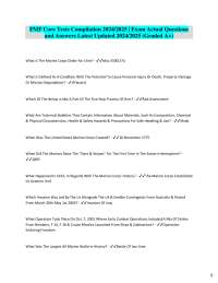 Marine Corps Exam Q&A: FMF Core Tests Compilation 2024/2025