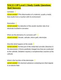 NACE CIP Level 1 Study Guide Questions And Answers
