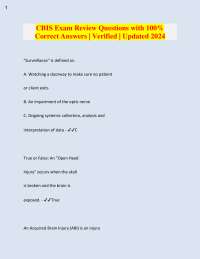 CBIS Exam Review Questions with 100%  Correct Answers | Verified | Updated 2024 "Surveilla
