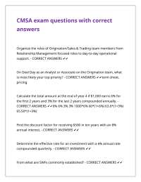 CMSA exam questions with correct answers
