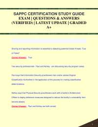 SAPPC CERTIFICATION STUDY GUIDE EXAM | QUESTIONS & ANSWERS (VERIFIED) 2025/2026