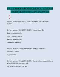 SWIFT RIVER PEDIATRICS: EXAM, 2025/2026 WITH CORRECT/ACCURATEANSWERS
