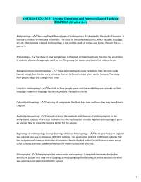 Anthropology Exam Prep: Key Concepts and Q&A