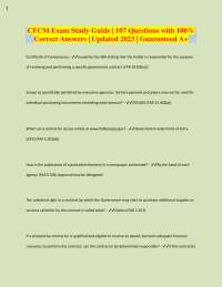 CFCM Exam Study Guide: Federal Acquisition Regulations (FAR)