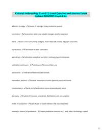 Cultural Anthropology Exam Prep: Key Concepts Q&A
