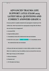 ATLS Exam Prep: Trauma Life Support Questions and Answers