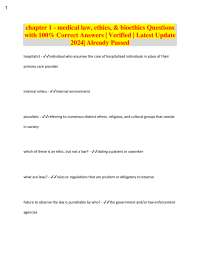 Medical Law, Ethics, and Bioethics: Q&A Study Guide