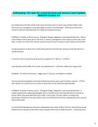 Homo Erectus: Anthropology Quiz and Answers