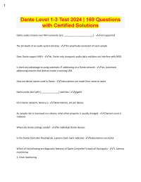 Dante Level 1-3 Test 2024 | 169 Questions  with Certified Solutions Dante audio streams ov